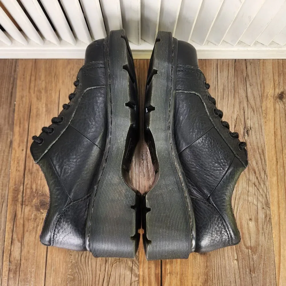 Dr Martens Keani Oxford Shoes Womens Sz 7 Black Leather Chunky Lace Up Platform